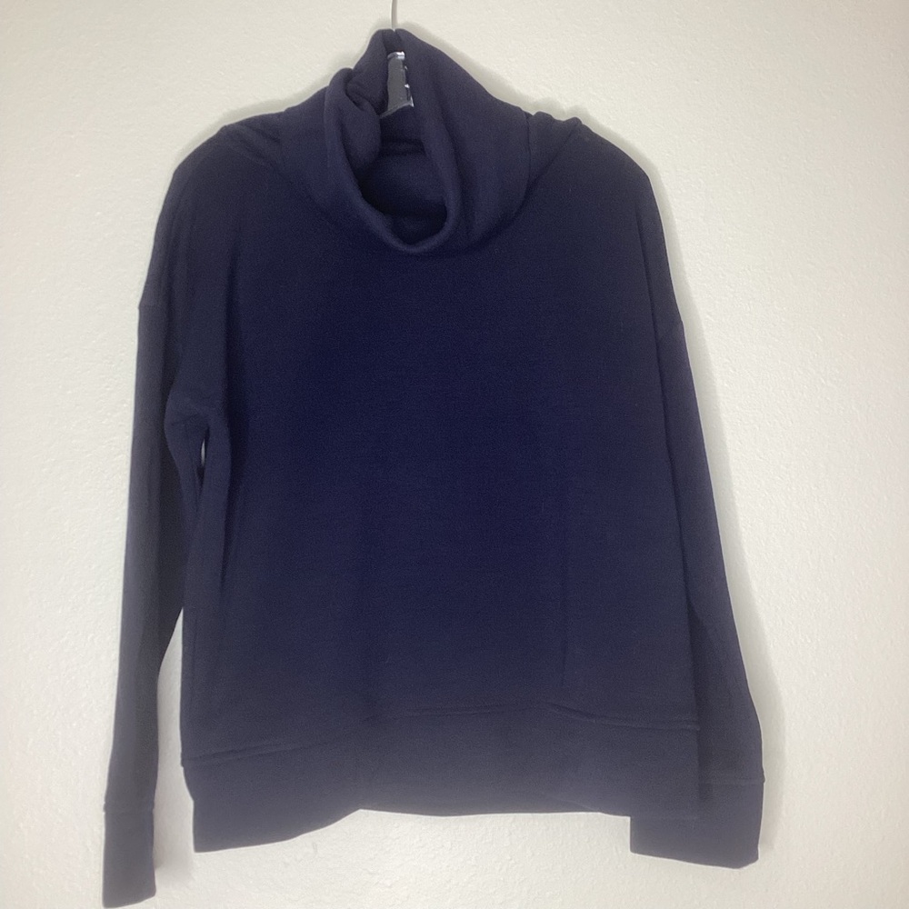 ROYL Sweater Stretch Wool Lined Funnel Neck NYC
